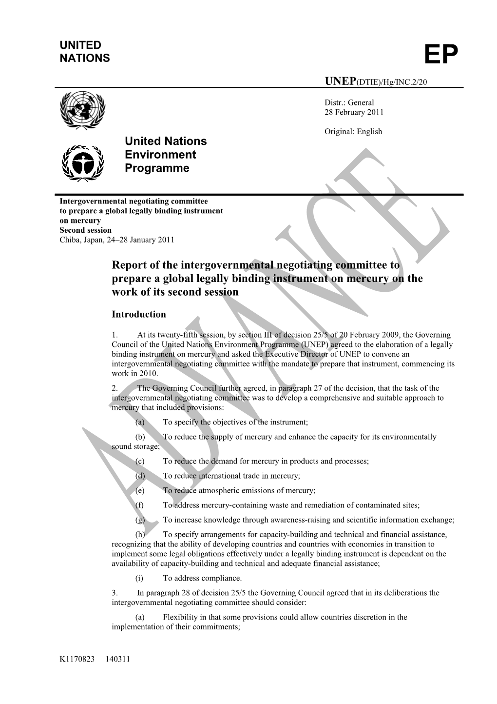 Intergovernmental Negotiating Committee to Prepare a Global Legally Binding Instrument