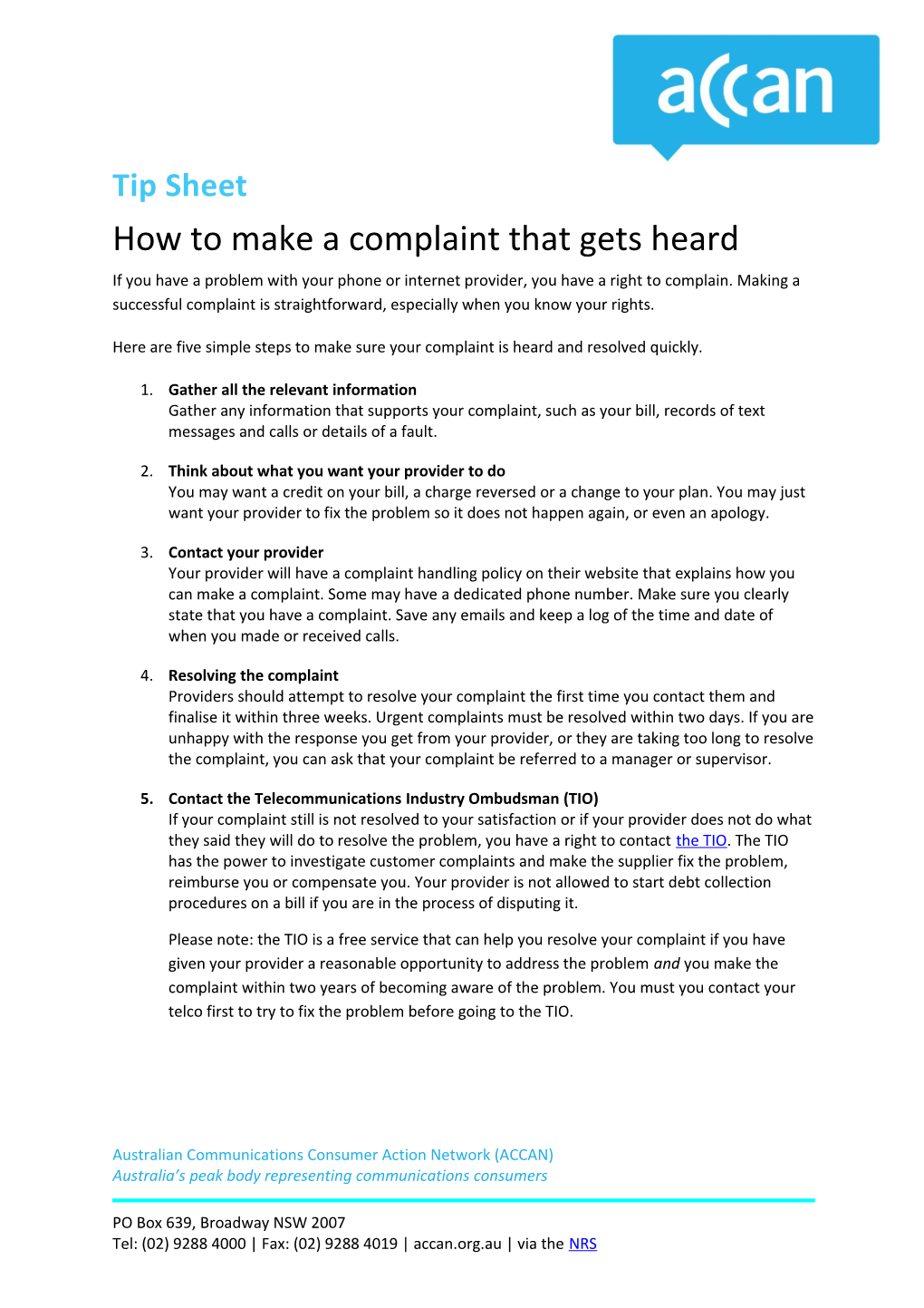 How to Make a Complaint That Gets Heard