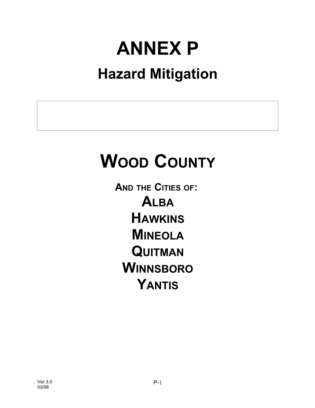 Hazard Mitigation