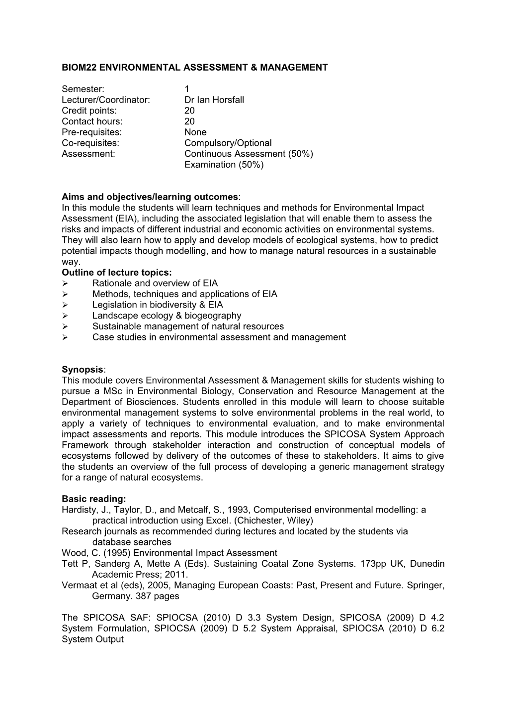 Biom22 Environmental Assessment & Management