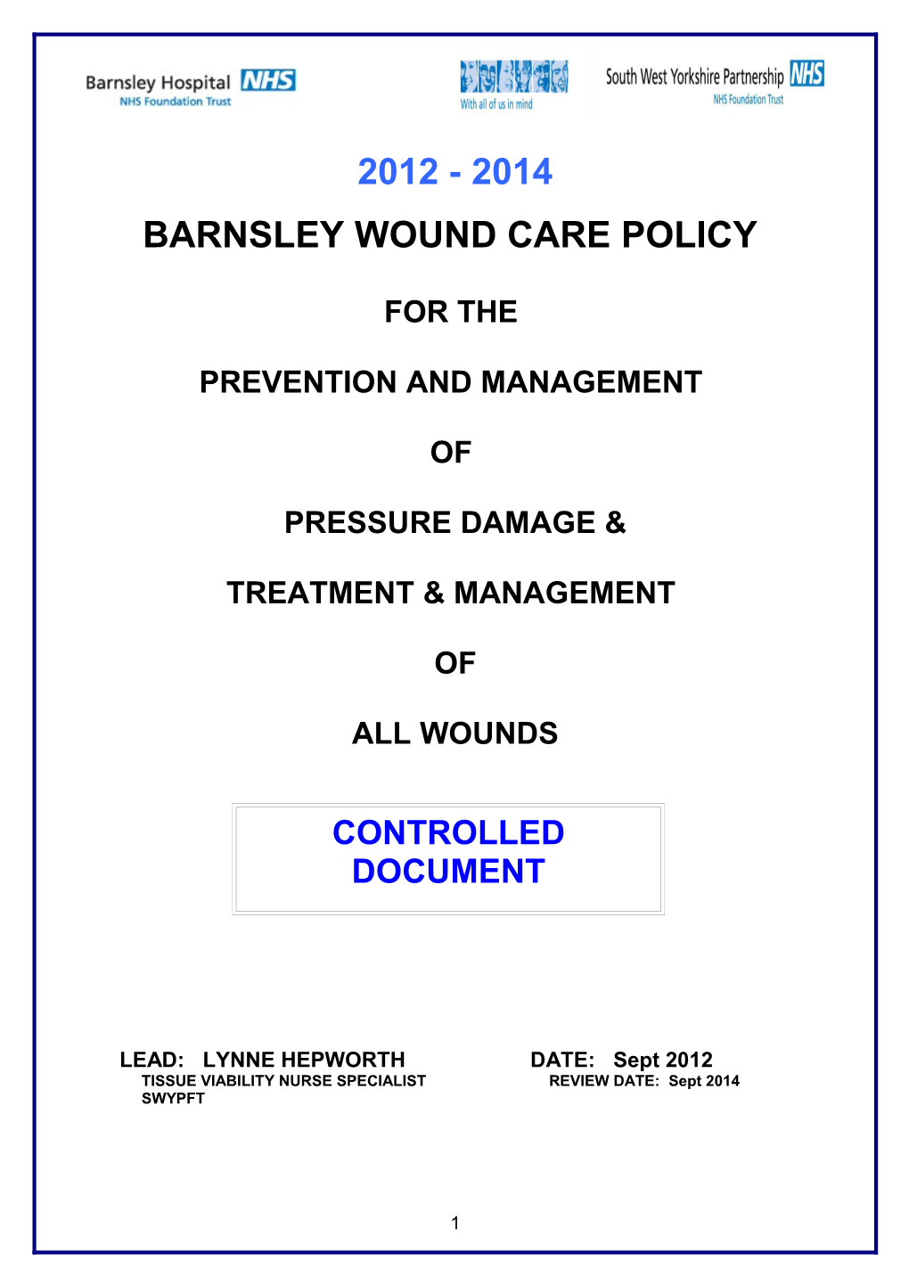 Barnsley Wound Care Policy