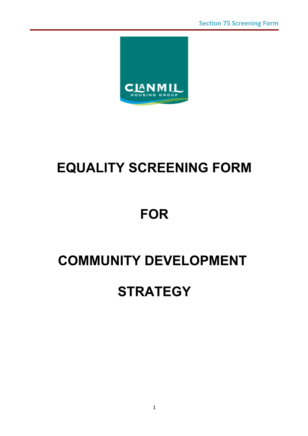 PSNI Section 75 Screening Form