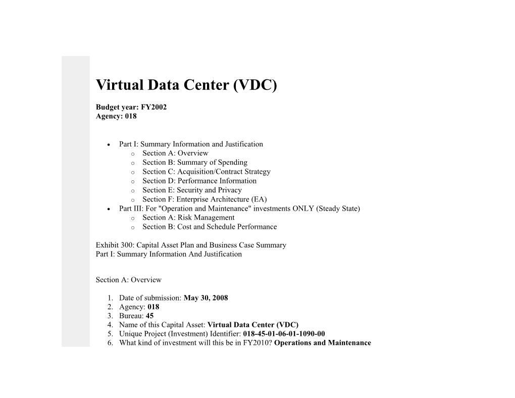 Virtual Data Center (VDC)