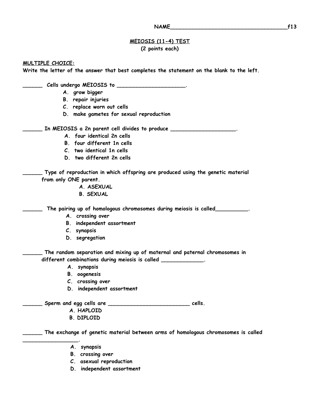 MITOSIS OR MEIOSIS What S the Difference