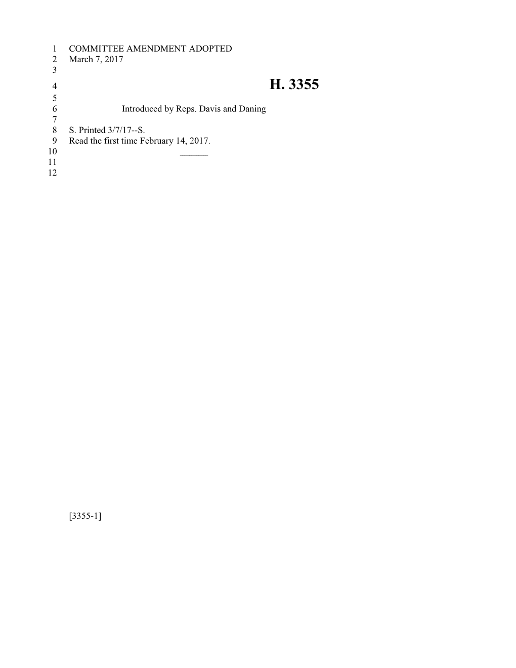 2017-2018 Bill 3355 Text of Previous Version (Mar. 7, 2017) - South Carolina Legislature Online