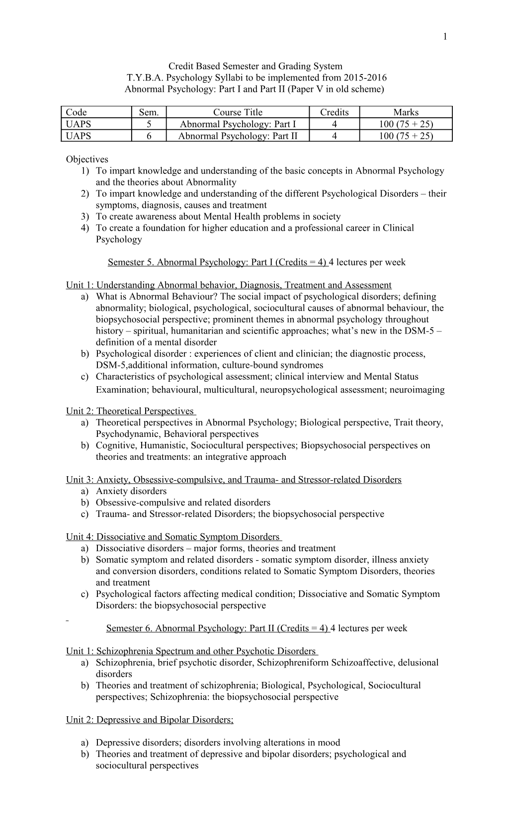 Credit Based Semester and Grading System