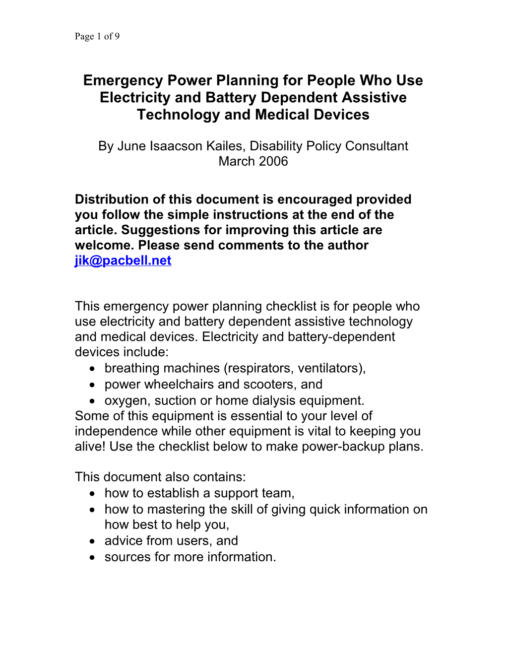 Emergency Safety Tips for People Who Use Electricity and Battery-Dependent Devices