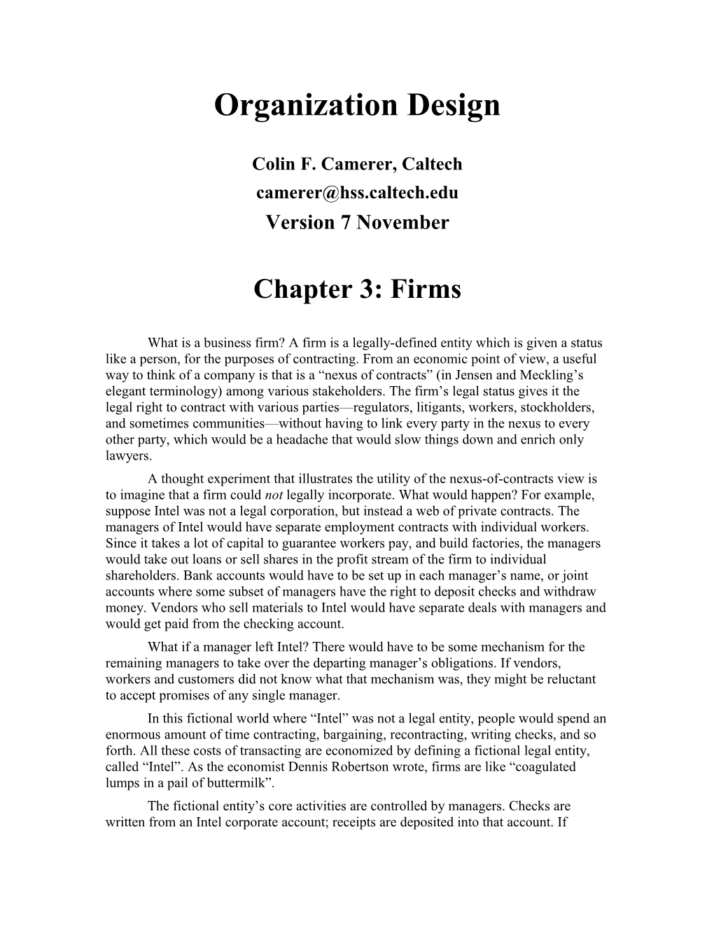 Organization Design