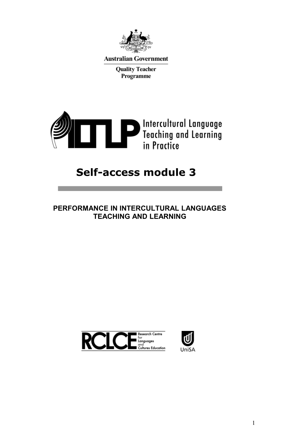 ILTLP Self-Access Learning Modules: Pedagogies of Intercultural Languages Learning