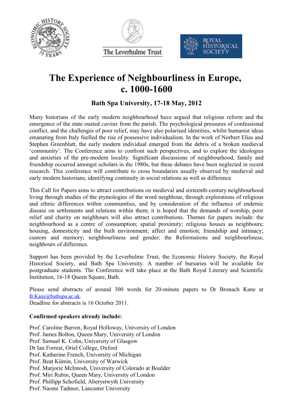 The Experience of Neighbourliness in Europe