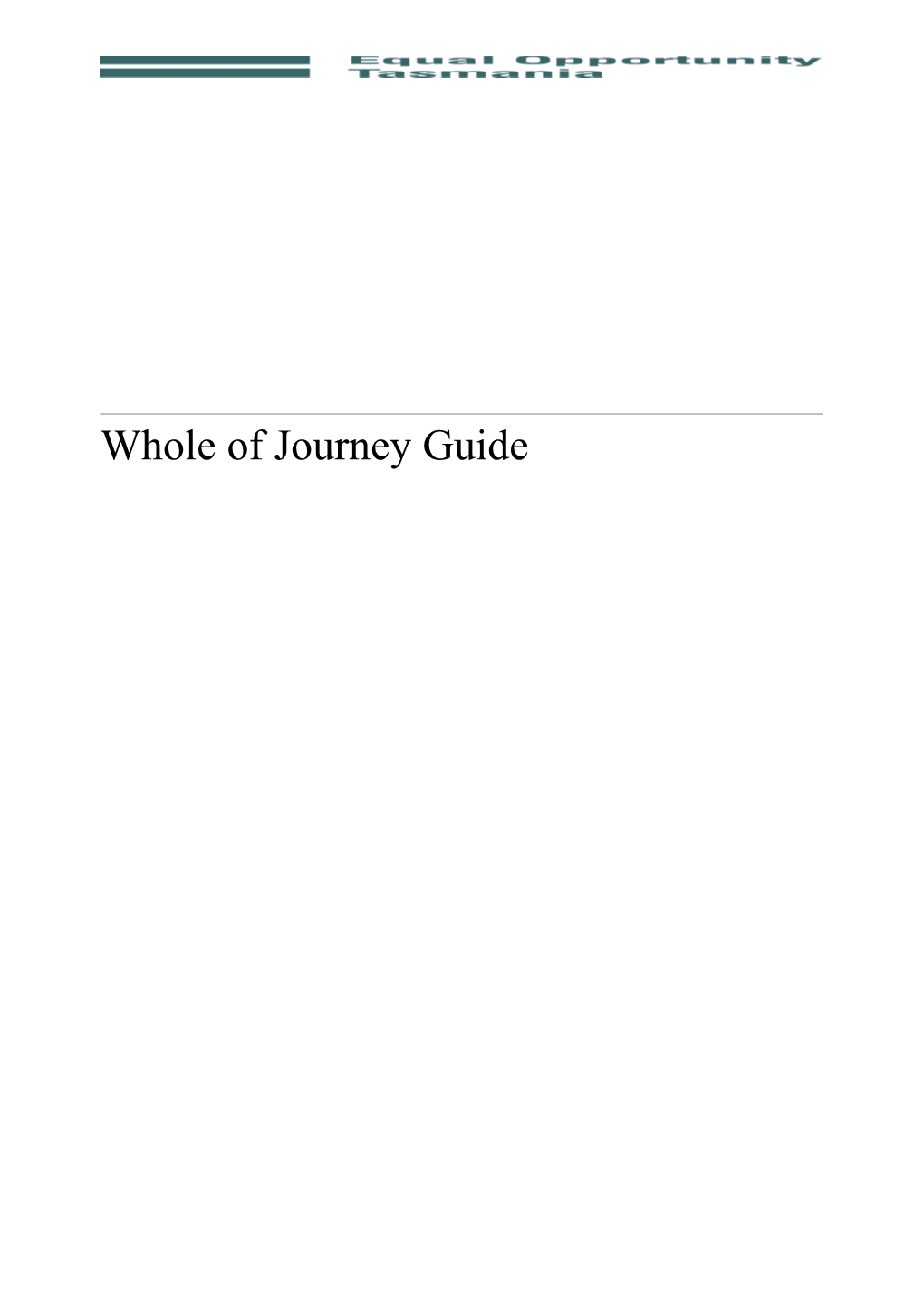 Whole of Journey Guide