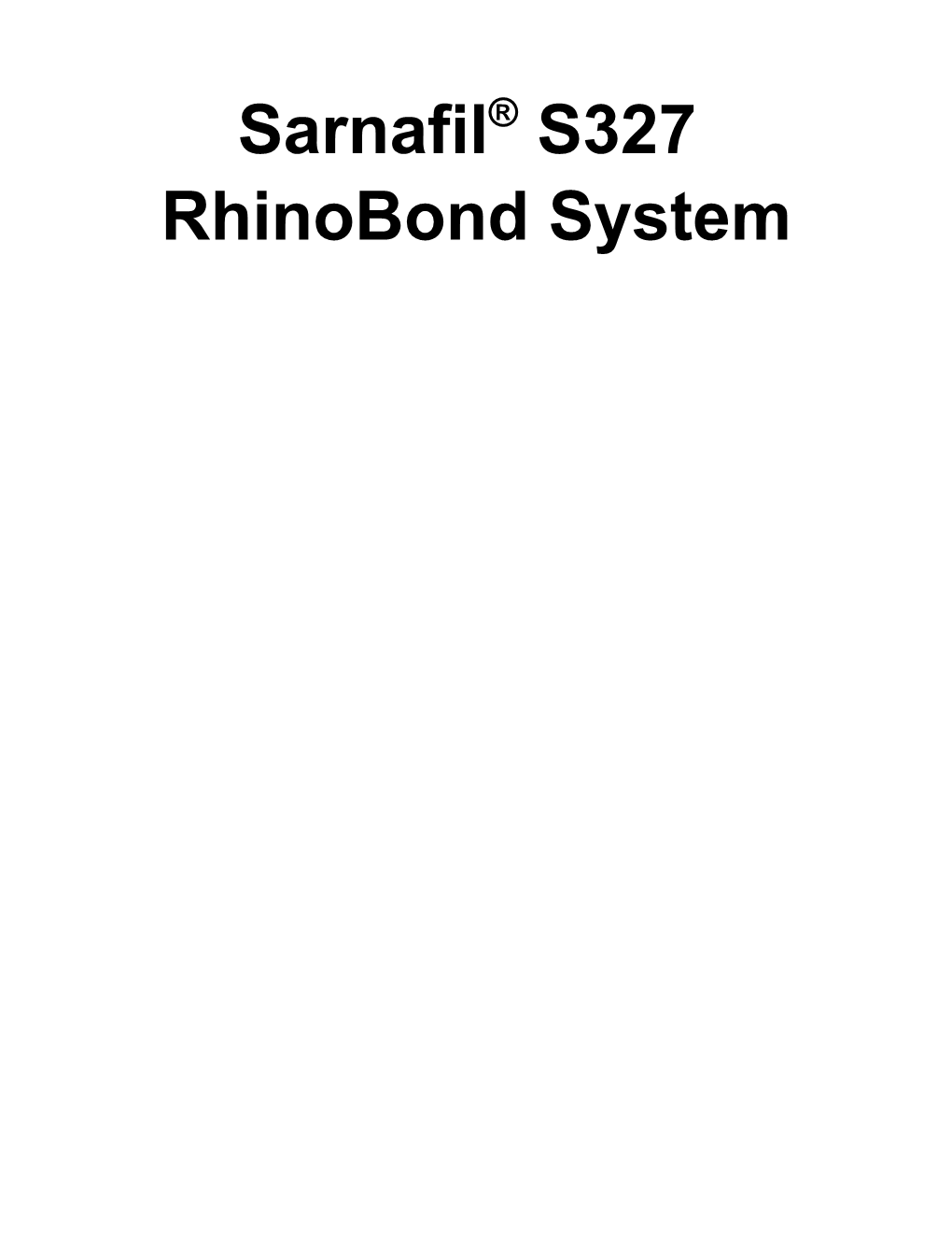 Sarnafil Rhinobond Metal Retrofit Guide Specification
