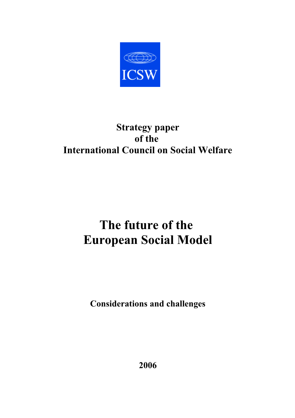 International Council on Social Welfare