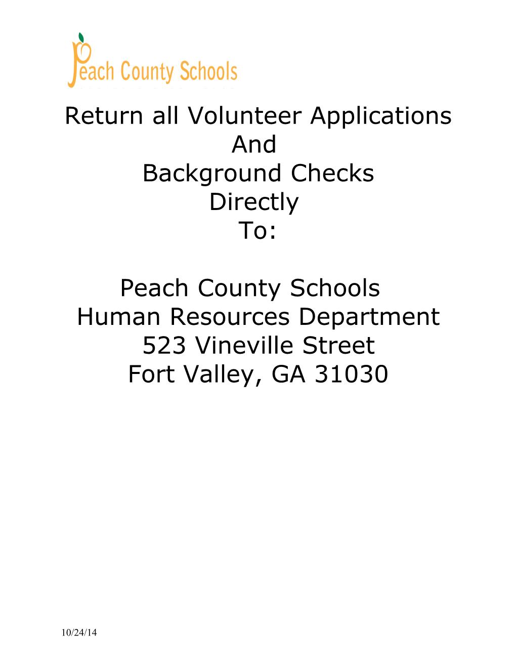 Return All Volunteer Applications