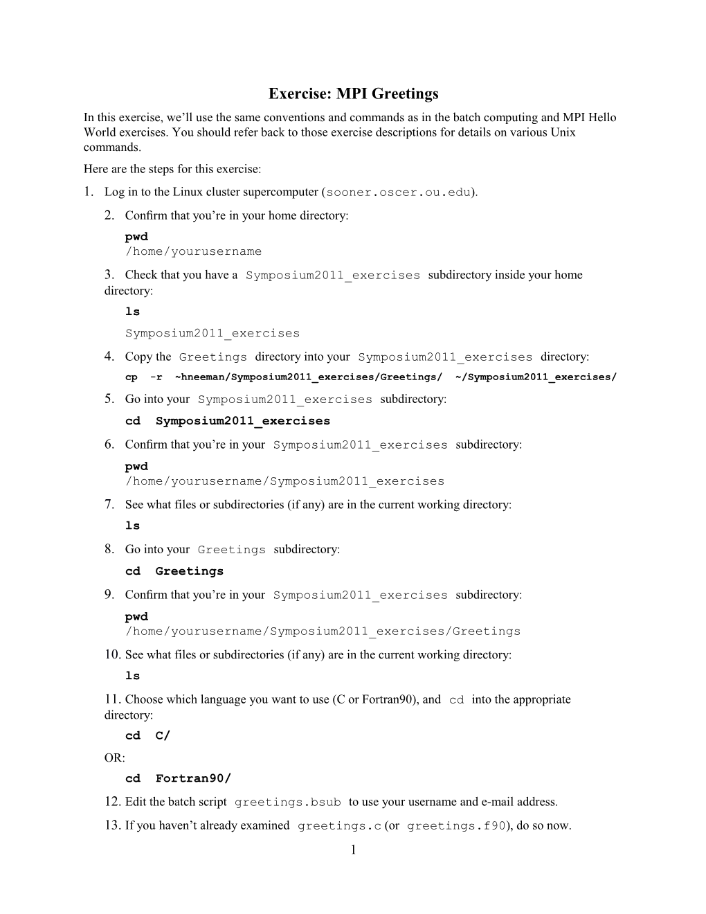 Supercomputing in Plain English