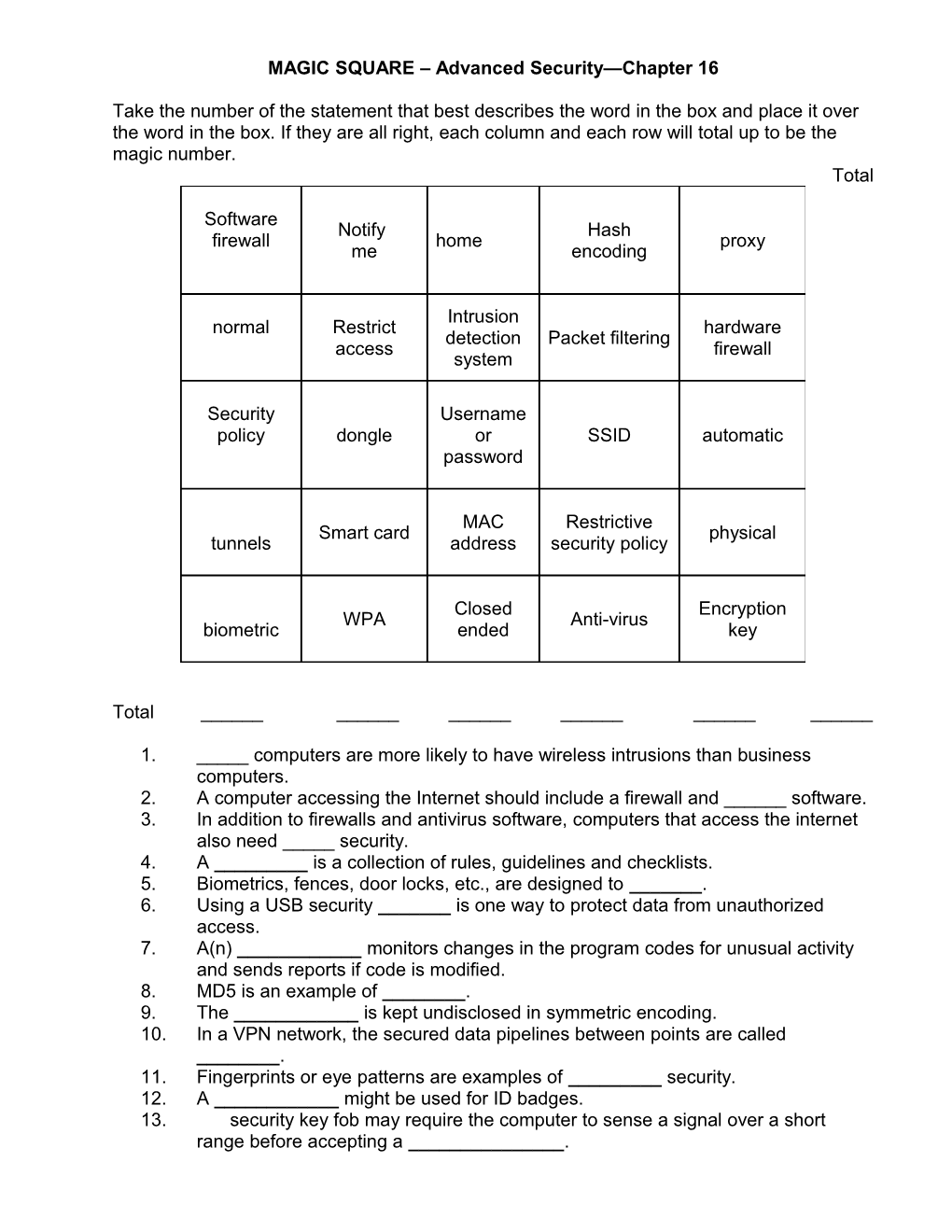 MAGIC SQUARE Healthy Teeth, Skin, and Hair