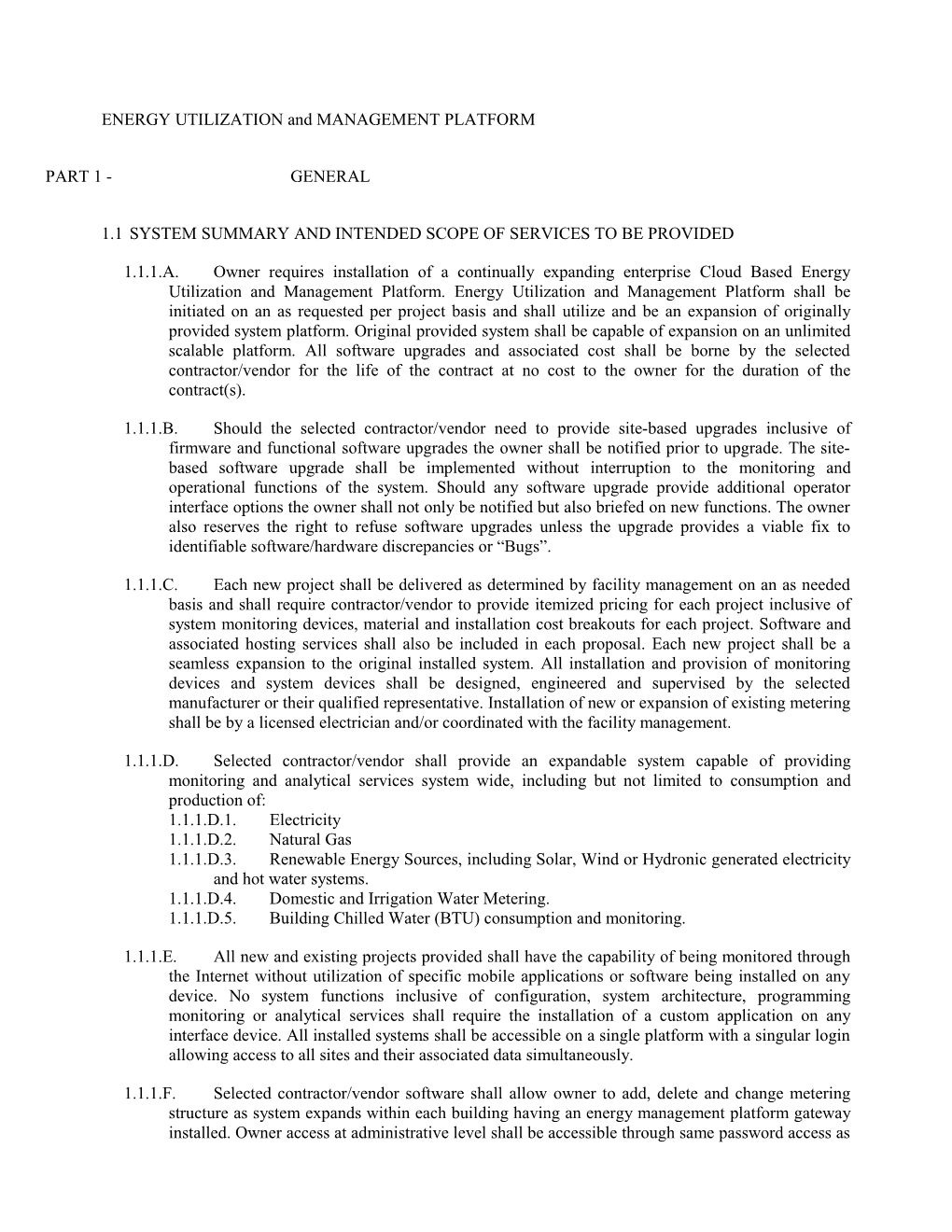 ENERGY UTILIZATION and MANAGEMENT PLATFORM