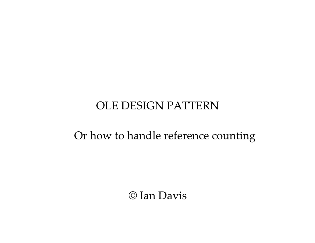 Ole Design Pattern