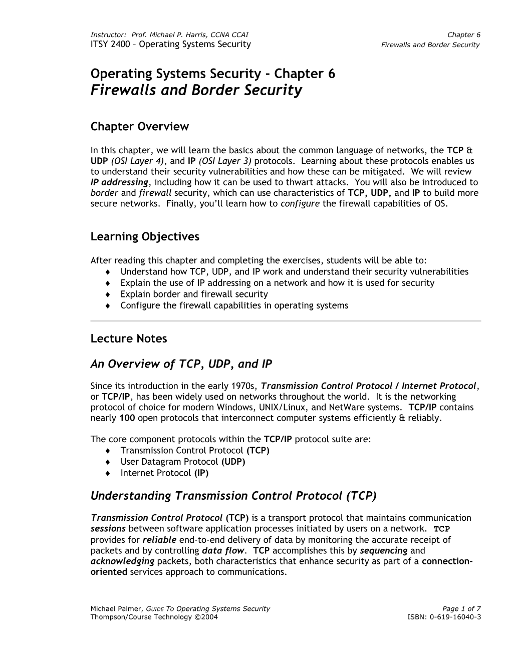 Operating Systems Security - Chapter 2