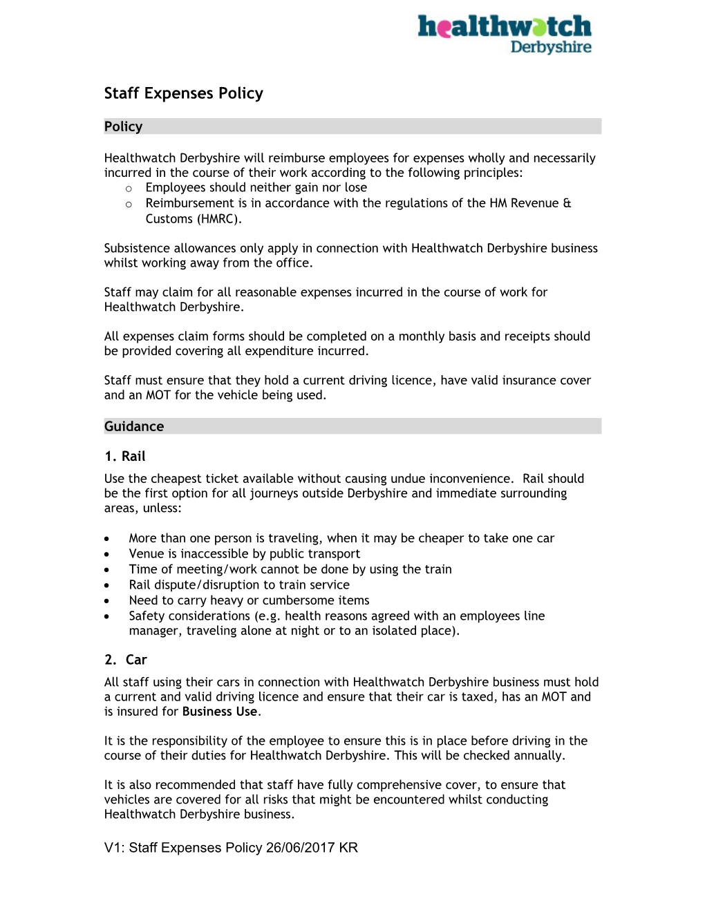 Home-Start Sheffield - Redundancy Policy and Procedure