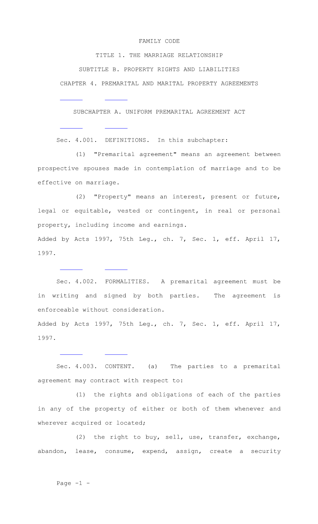 Subtitle B. Property Rights and Liabilities