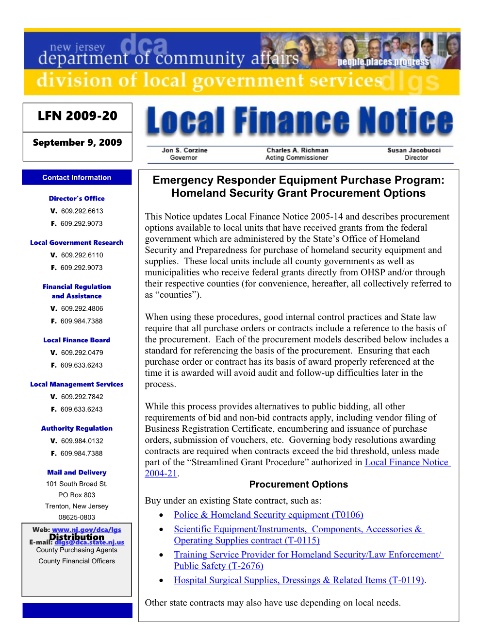 Local Finance Notice 2009-20September 9, 2009Page 1