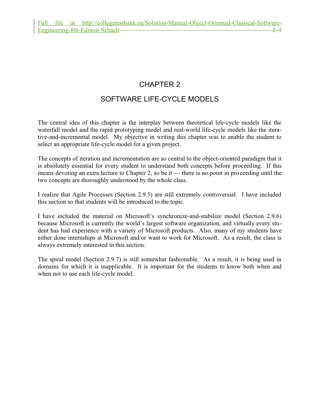 Software Life-Cycle Models