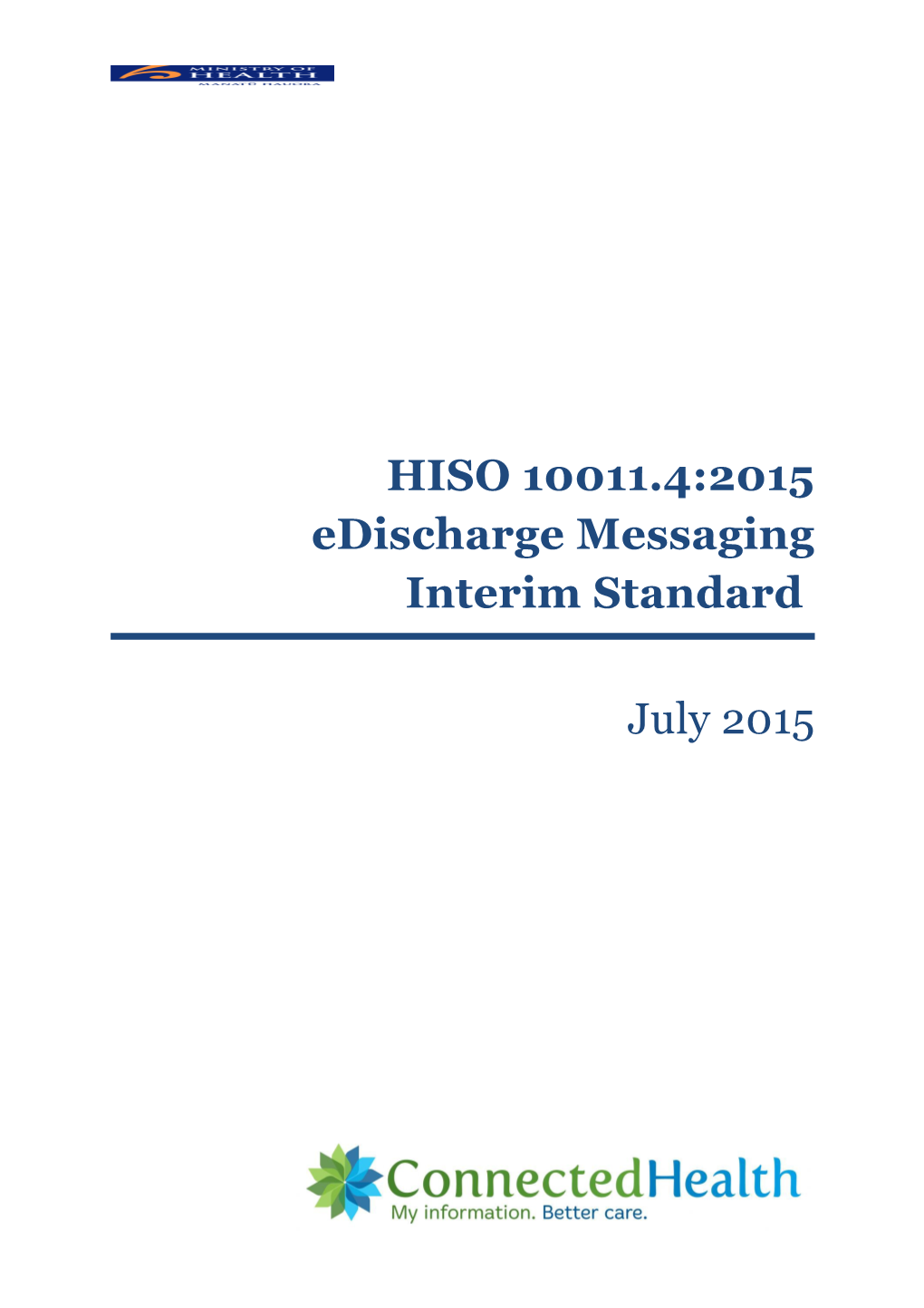HISO 10011.4:2015 Edischarge Messaging Standard