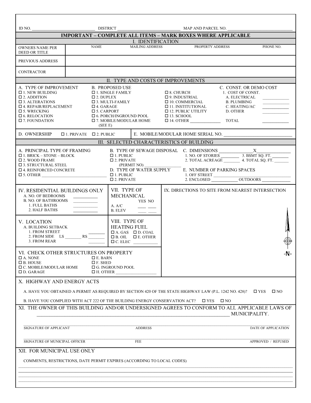 Butler County Building Permit Application