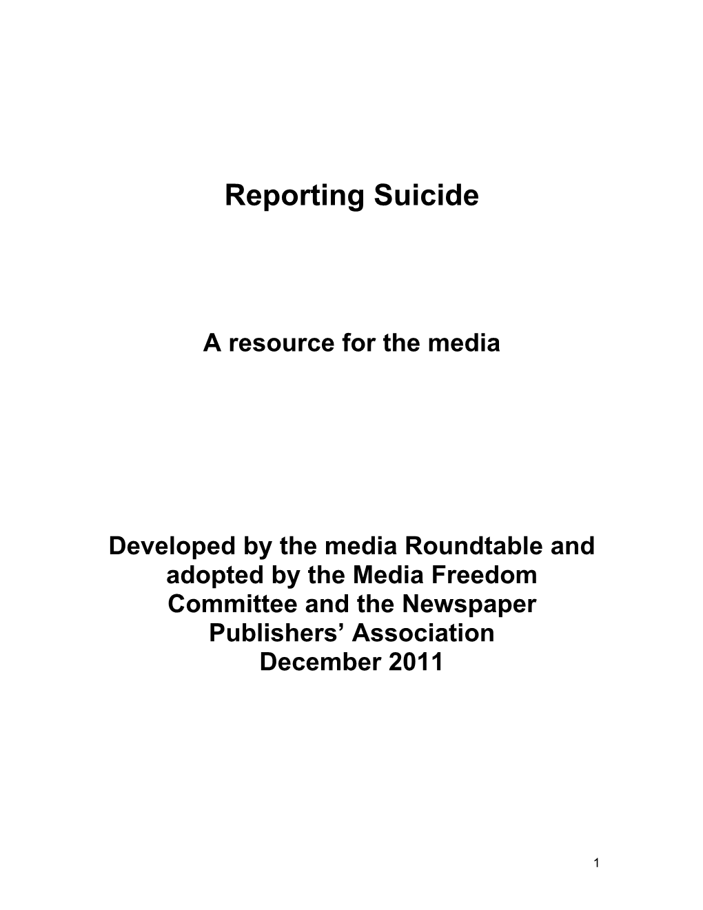 A Resource for the Media