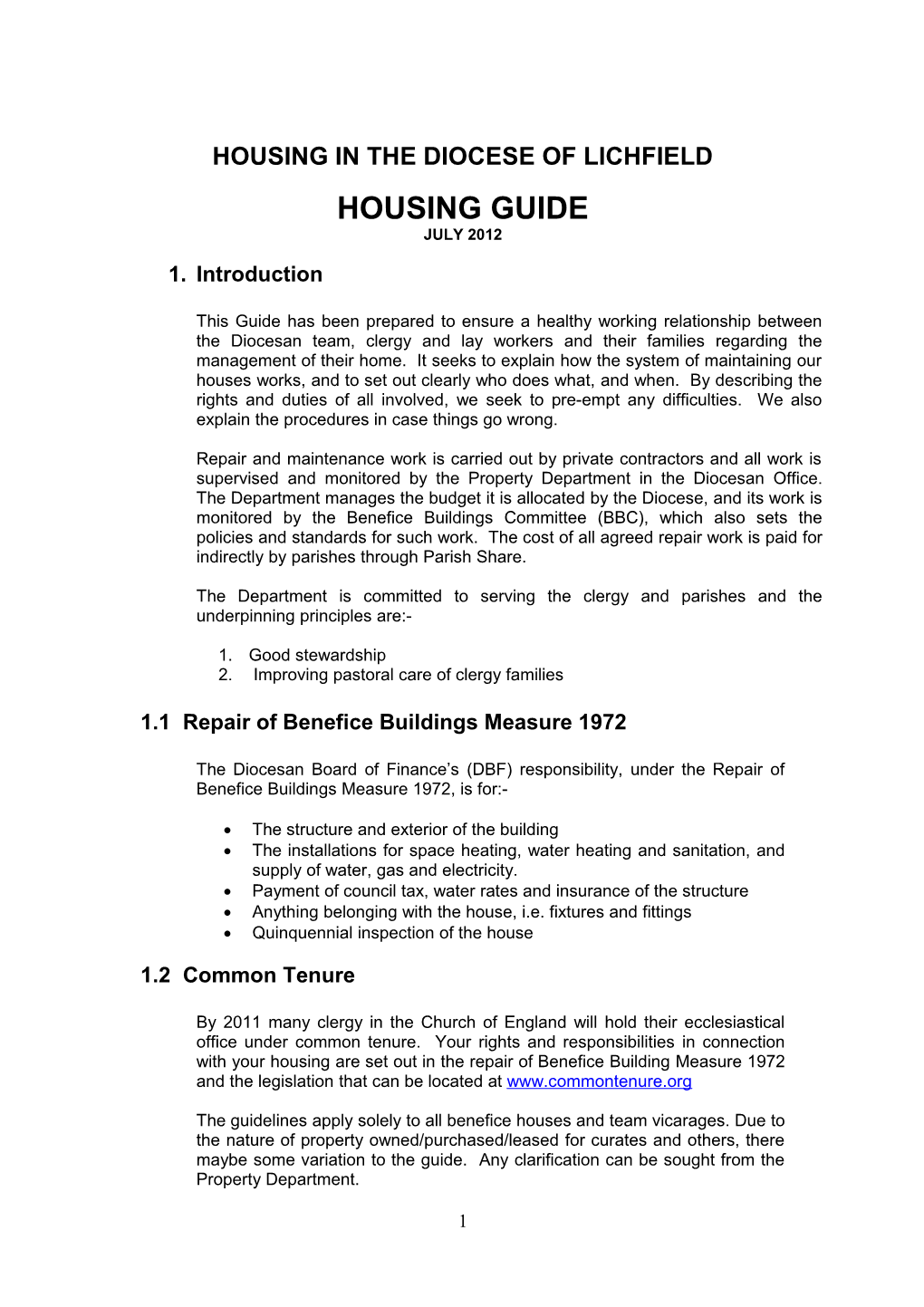Housing in the Diocese of Chelmsford