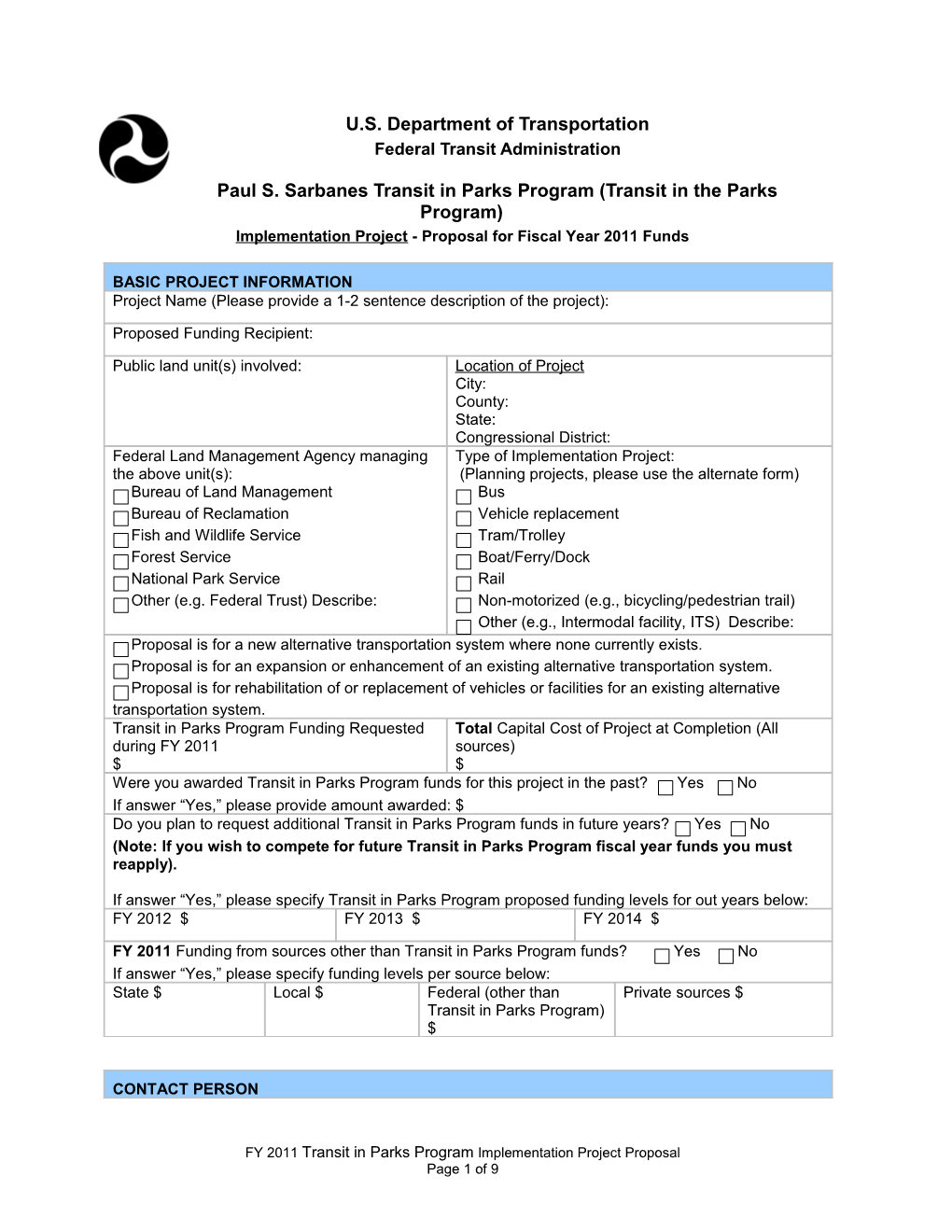 Paul S. Sarbanes Transit in Parks Program (Transit in the Parks Program)