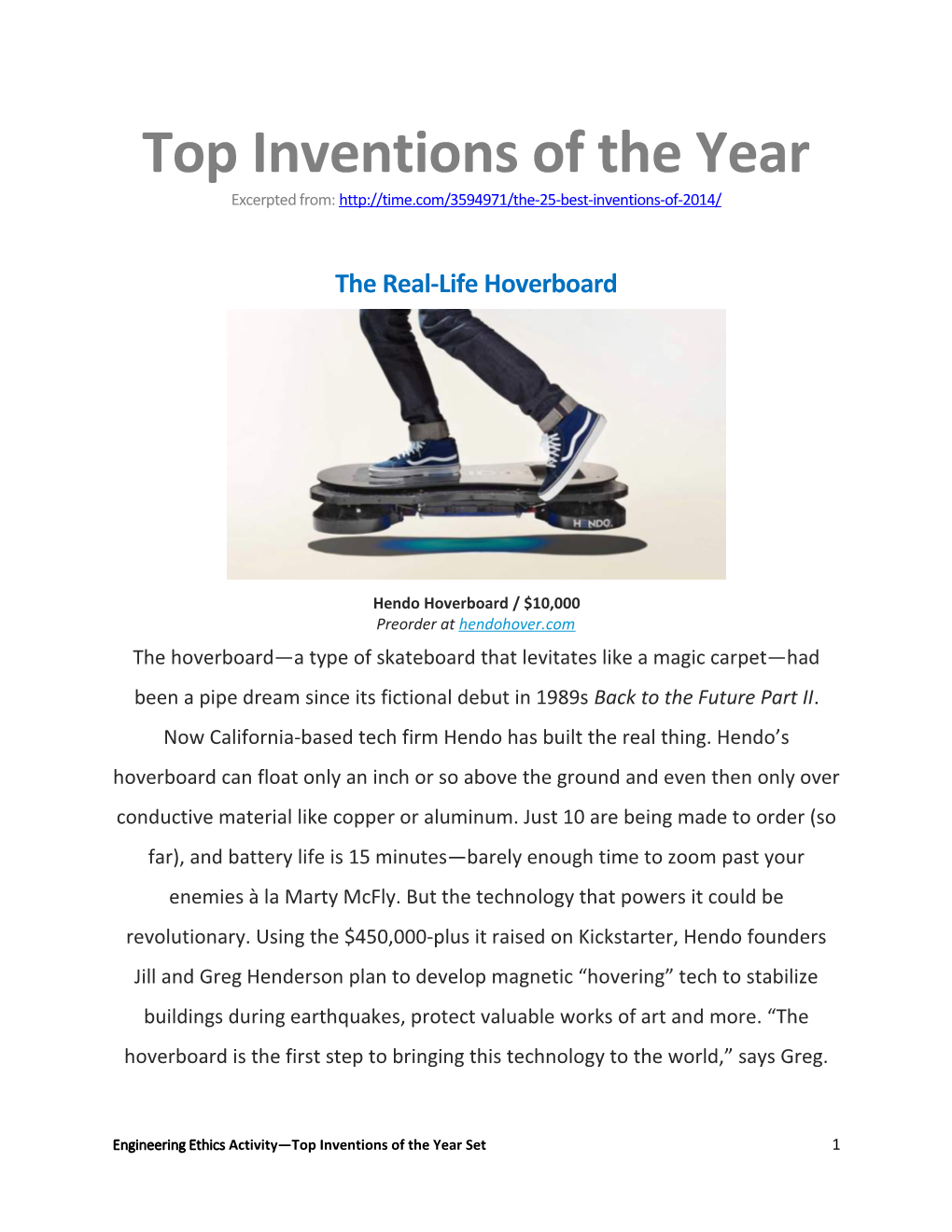Top Inventions of the Year