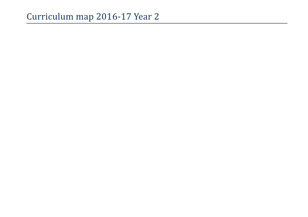 Curriculum Map2016-17 Year 2