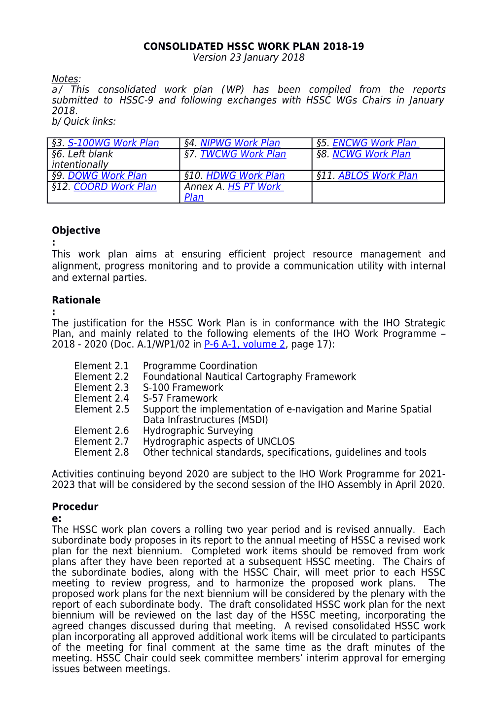 Consolidated HSSC WP 2018-19