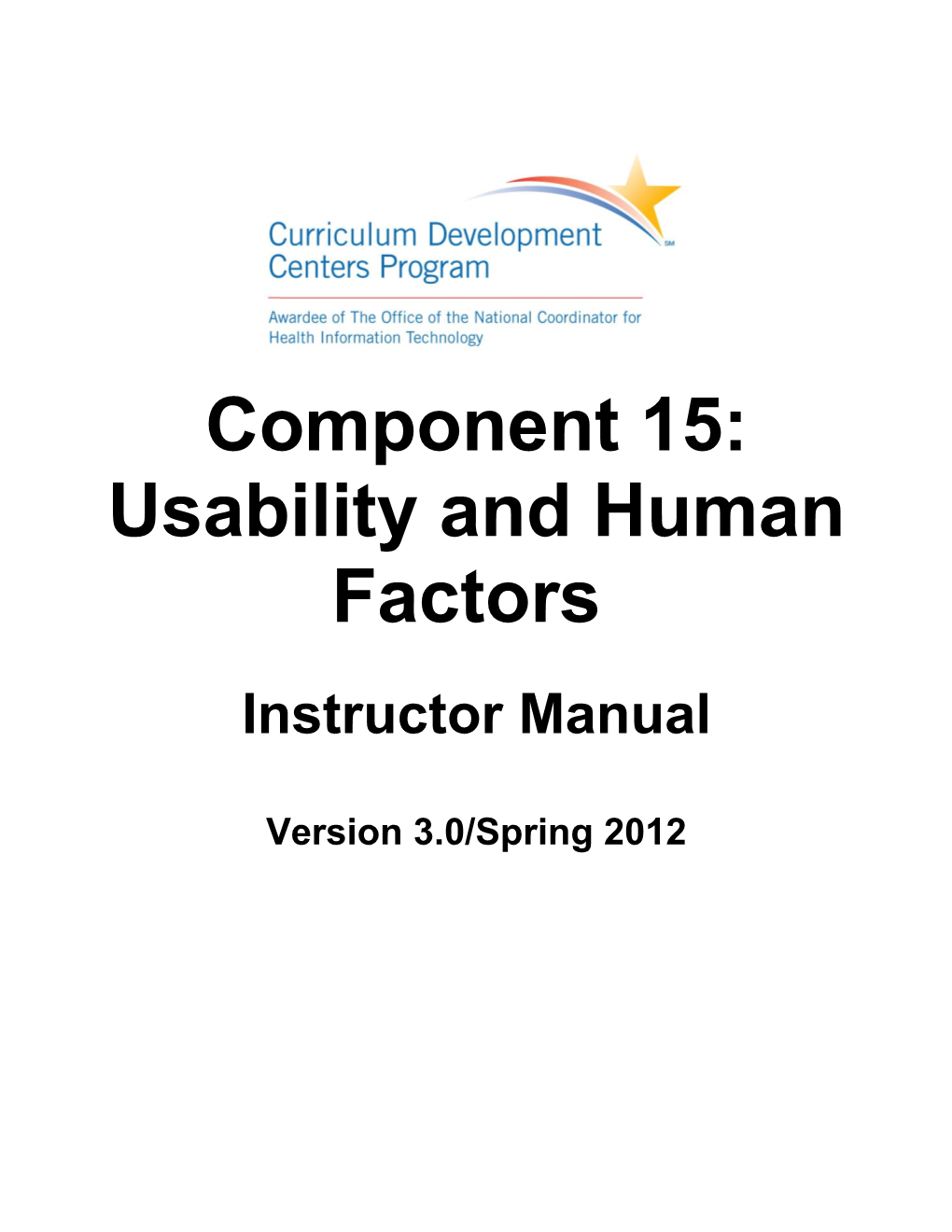 Usability and Human Factors