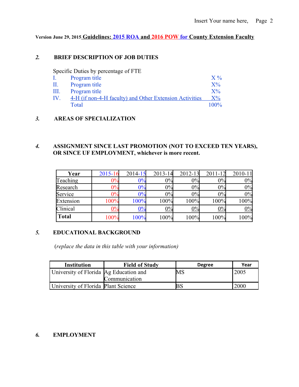 Version June 29, 2015Guidelines: 2015ROA and 2016Powfor County Extension Faculty