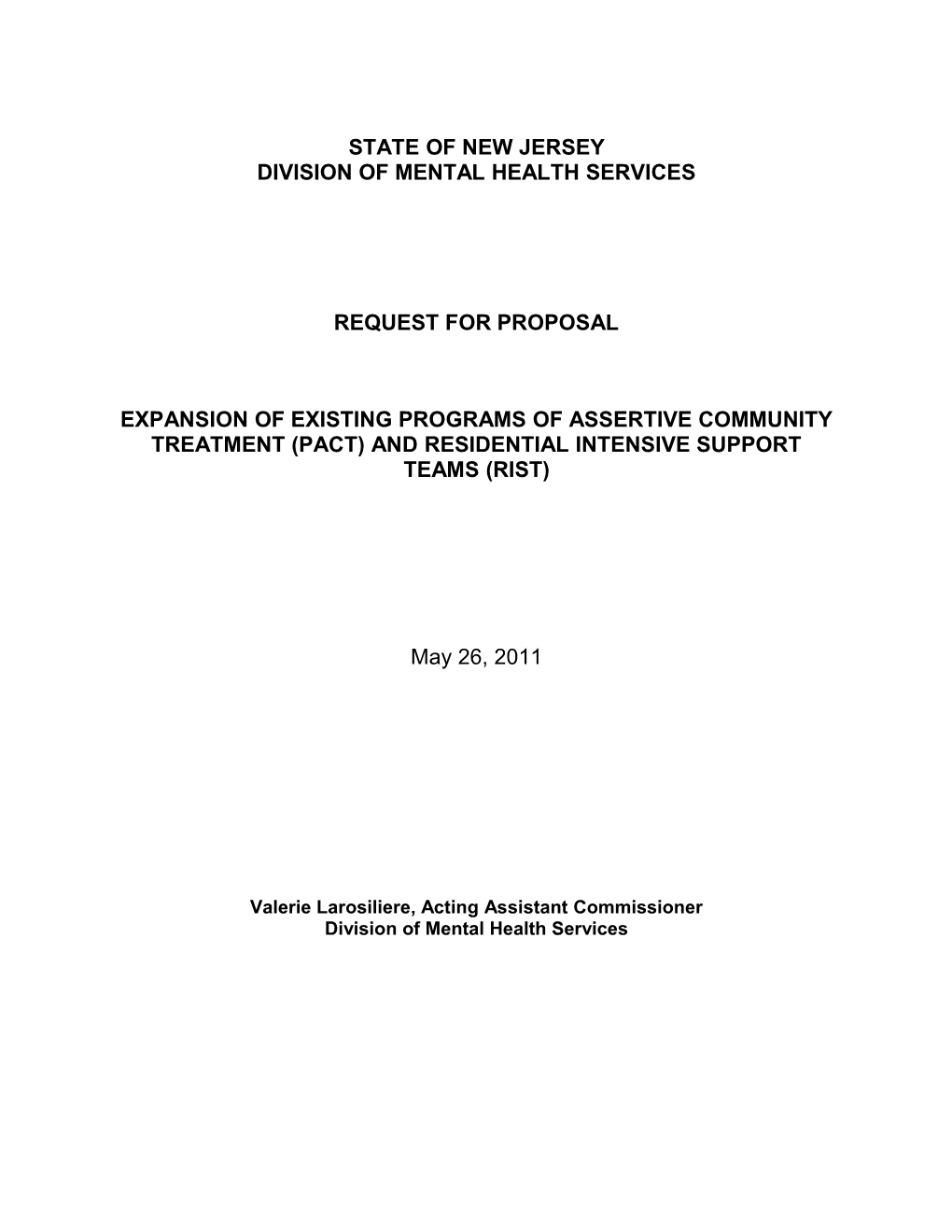 Division of Mental Health Services