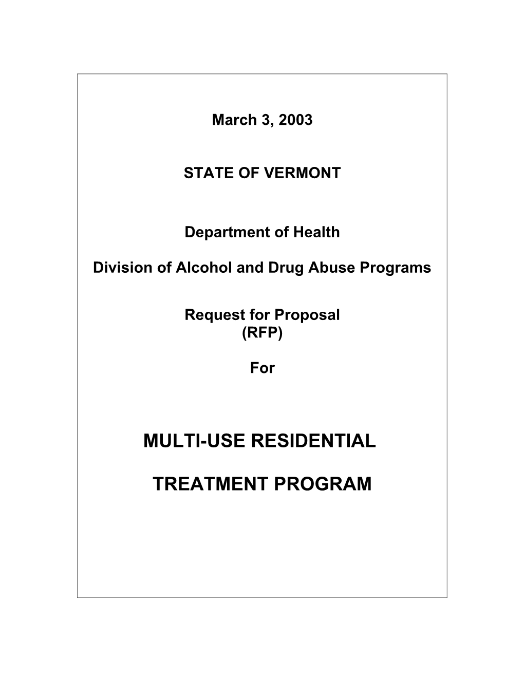 Division of Alcohol and Drug Abuse Programs