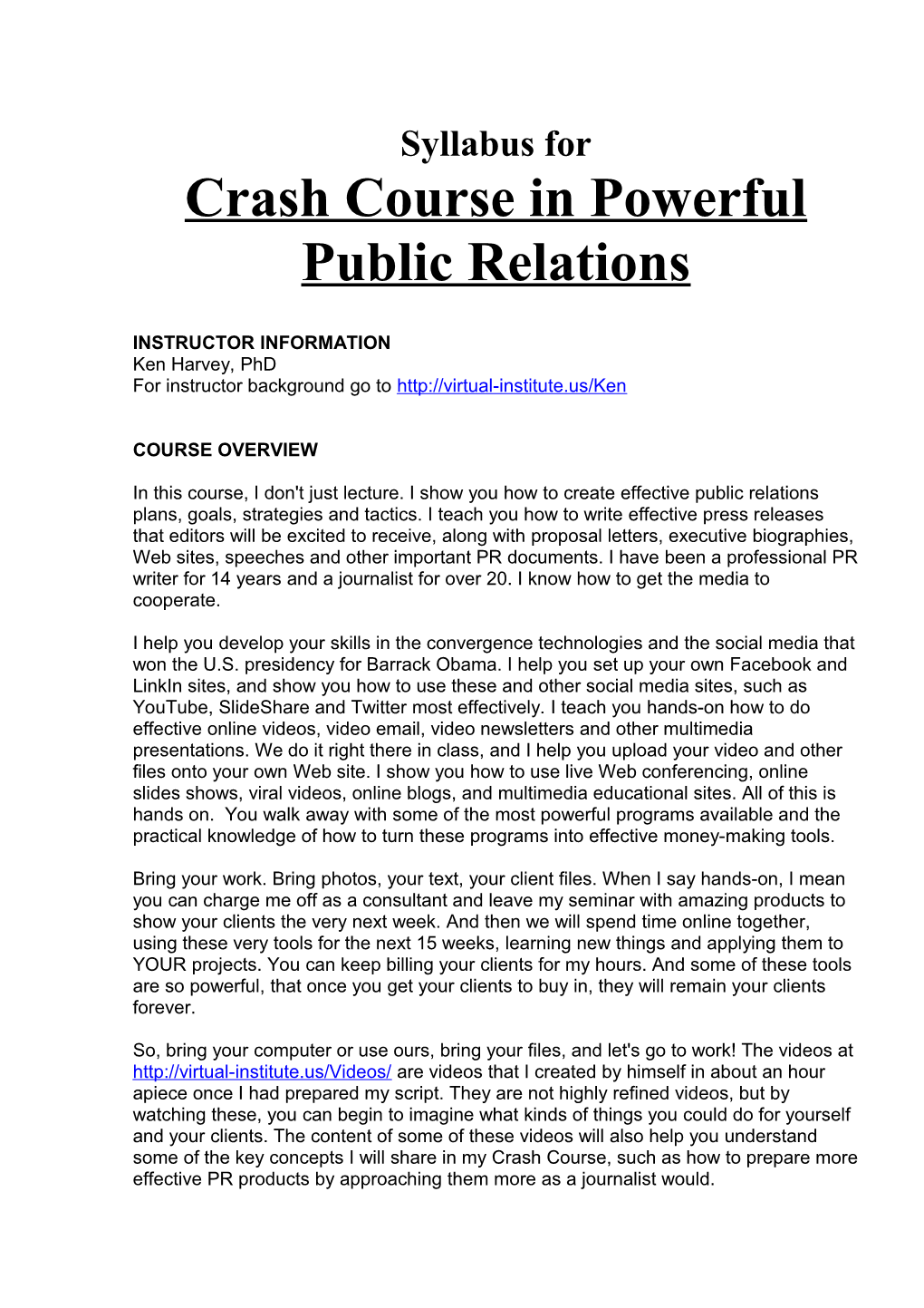 Introduction to Public Relations IJMC5608