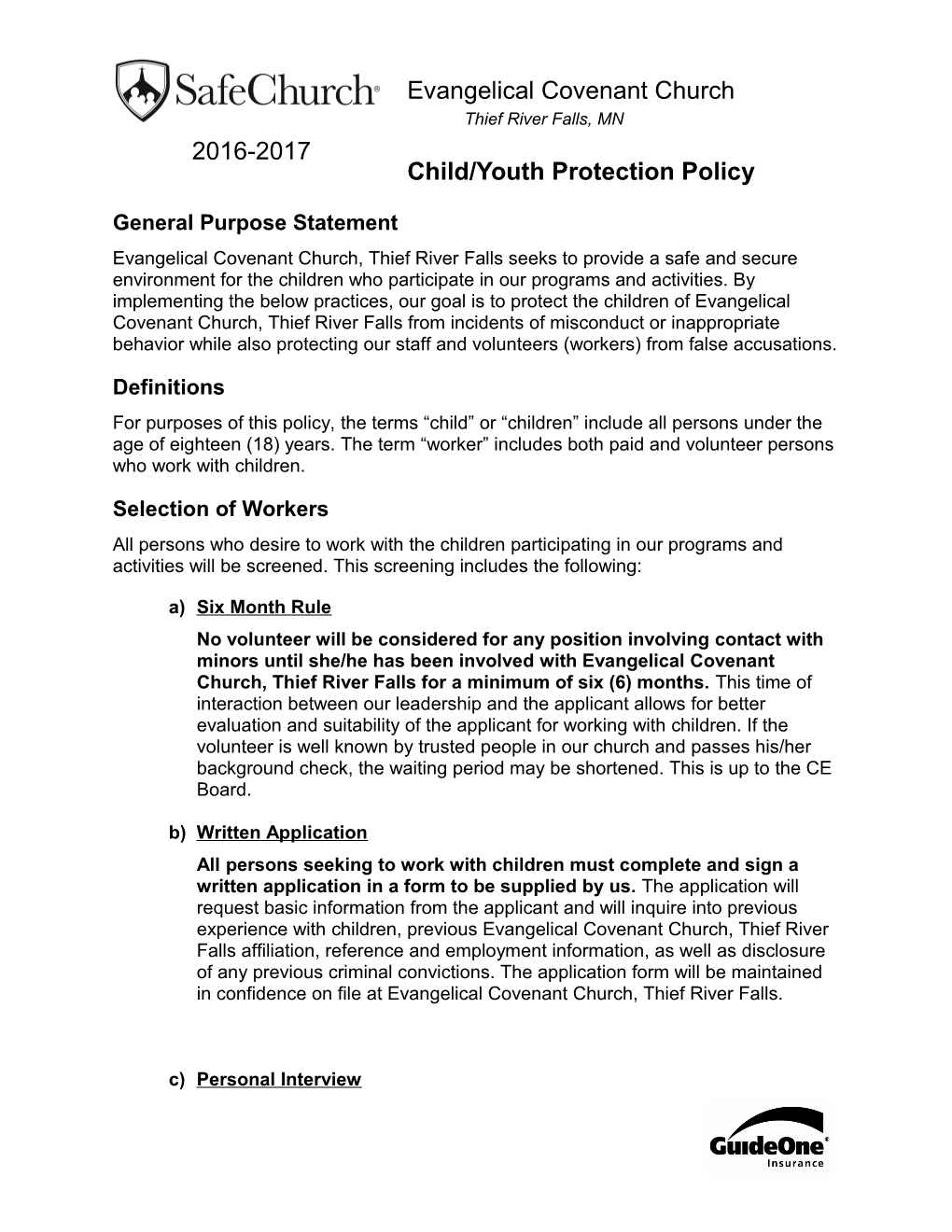 Child Protection Policy Sample (Customizable)
