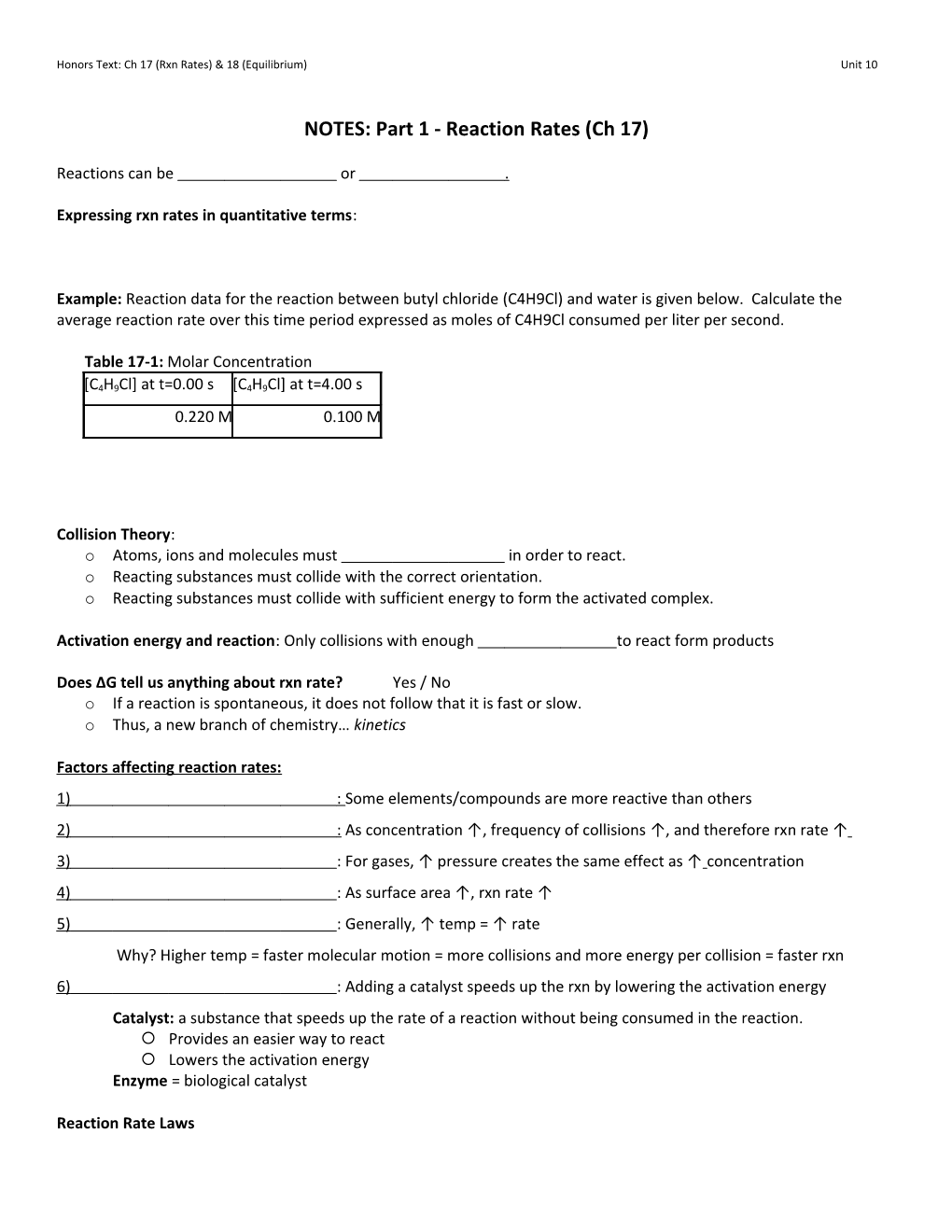 Chemical Equilibrium (Ch