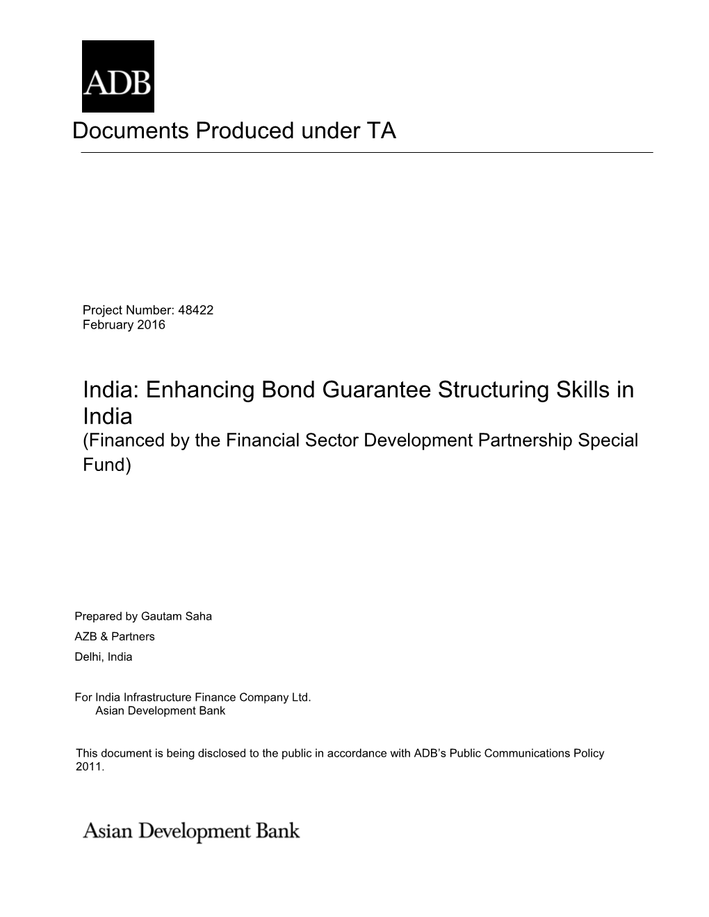 India: Enhancing Bond Guarantee Structuring Skills in India