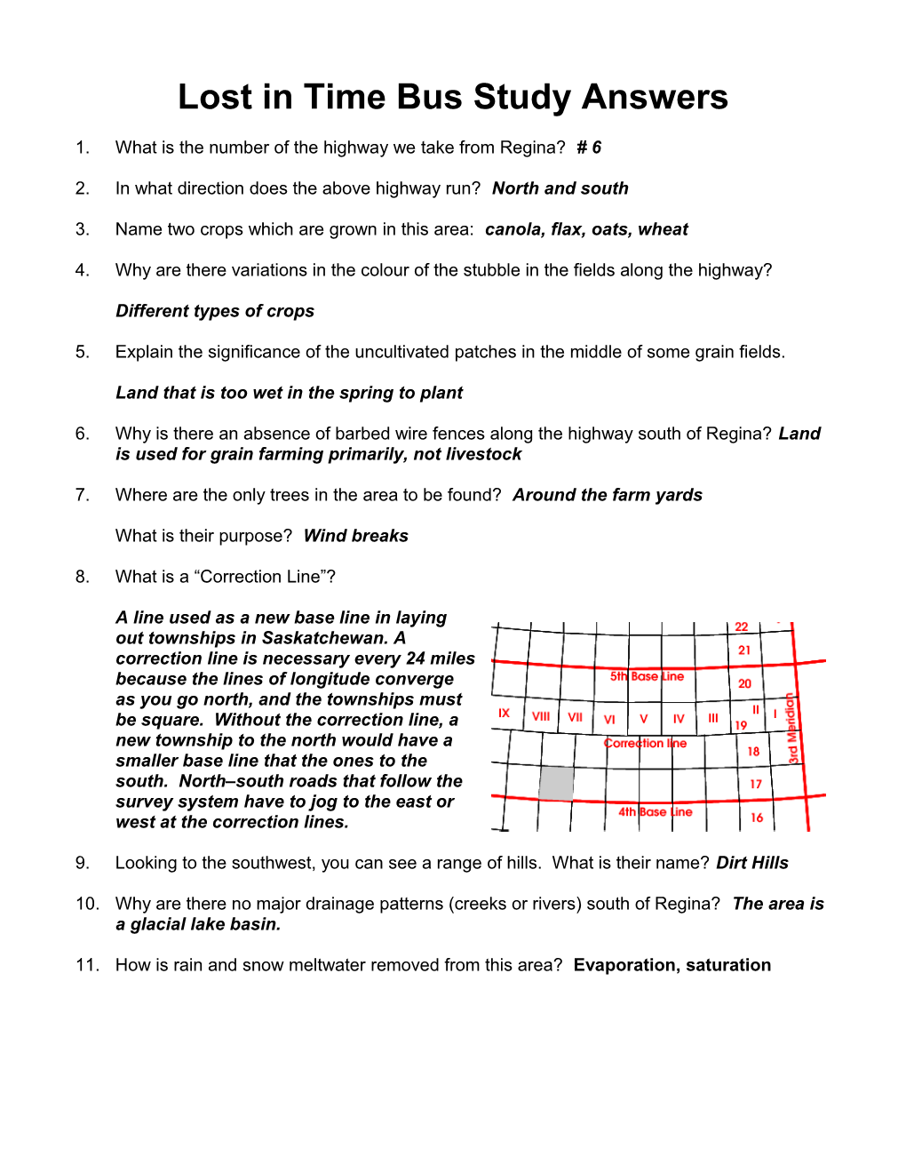 Lost in Timebus Study Answers