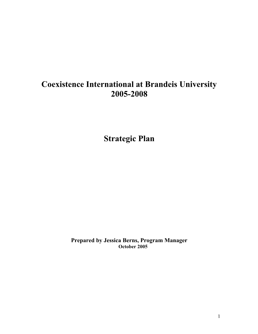 Coexistence International at Brandeis University