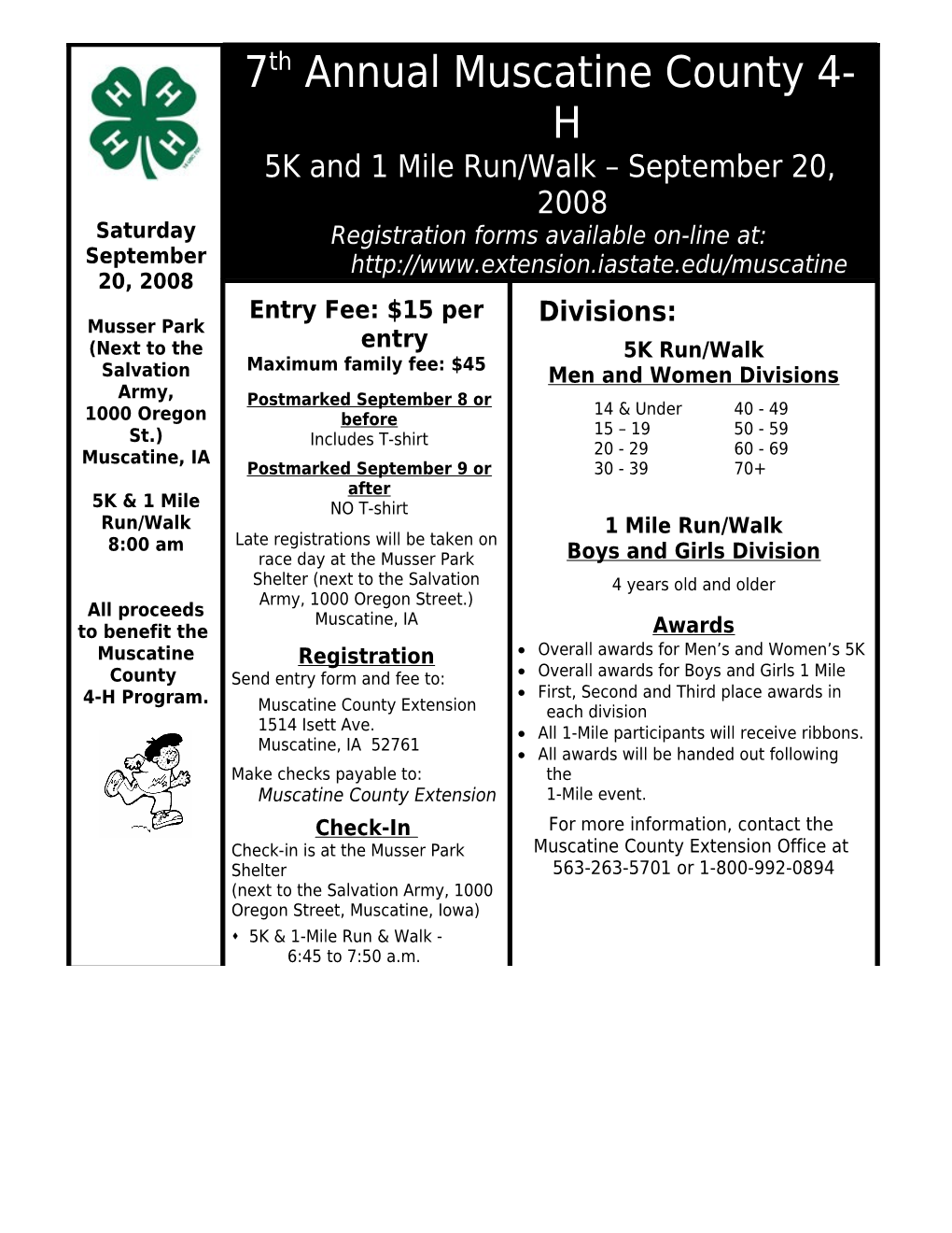 7Th Annual Muscatine County 4-H