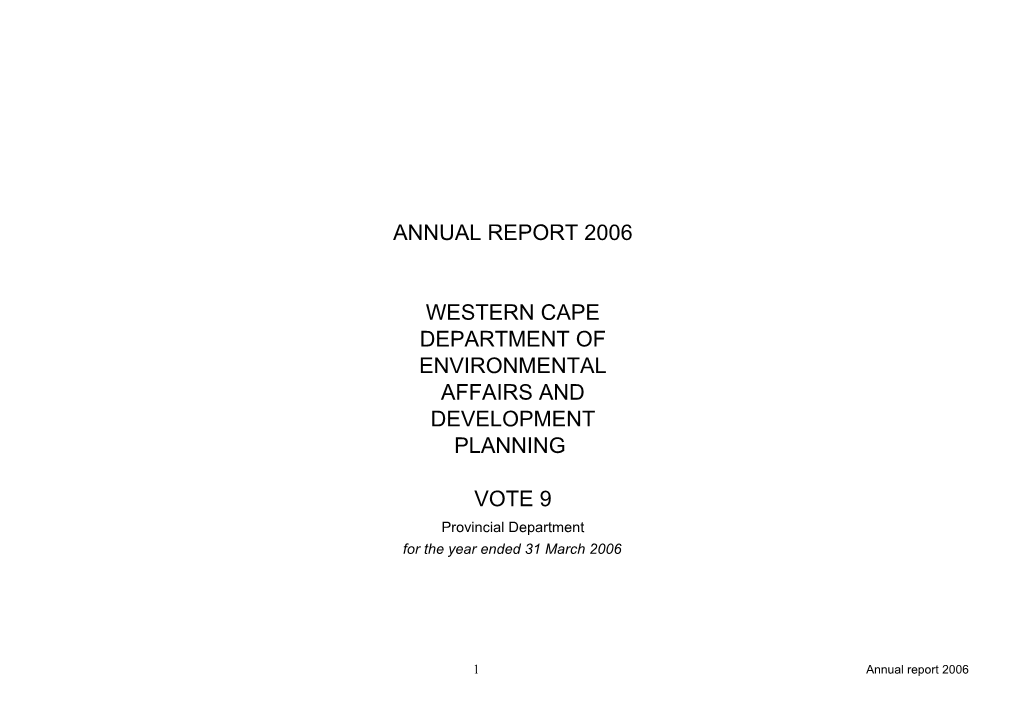 1 Annual Report 2006