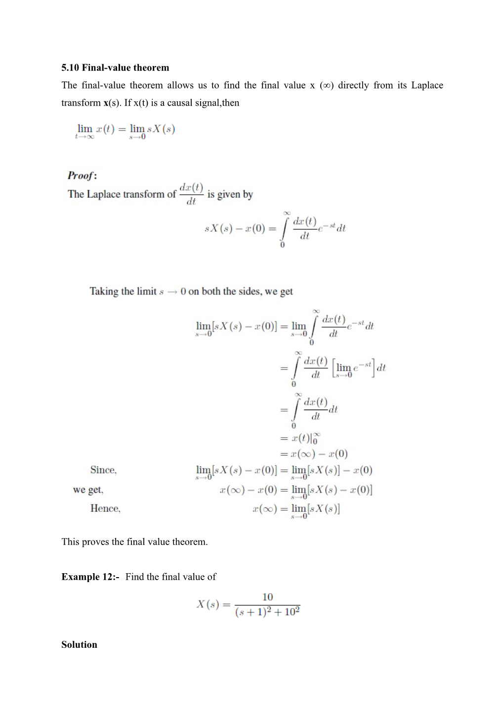 5.10 Final-Value Theorem