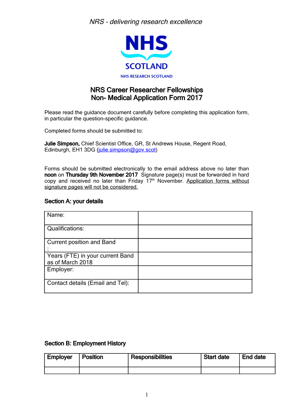 Mapping Questionnaire to Inform the Development of an All Wales Academic Health Science Centre