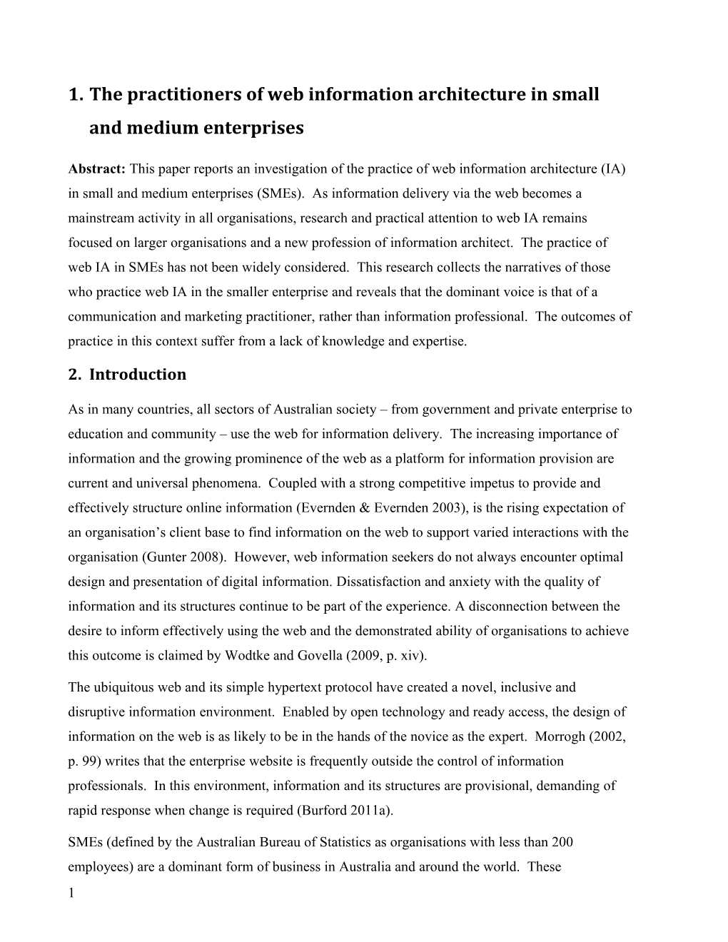 The Practitioners of Web Information Architecture in Small and Medium Enterprises